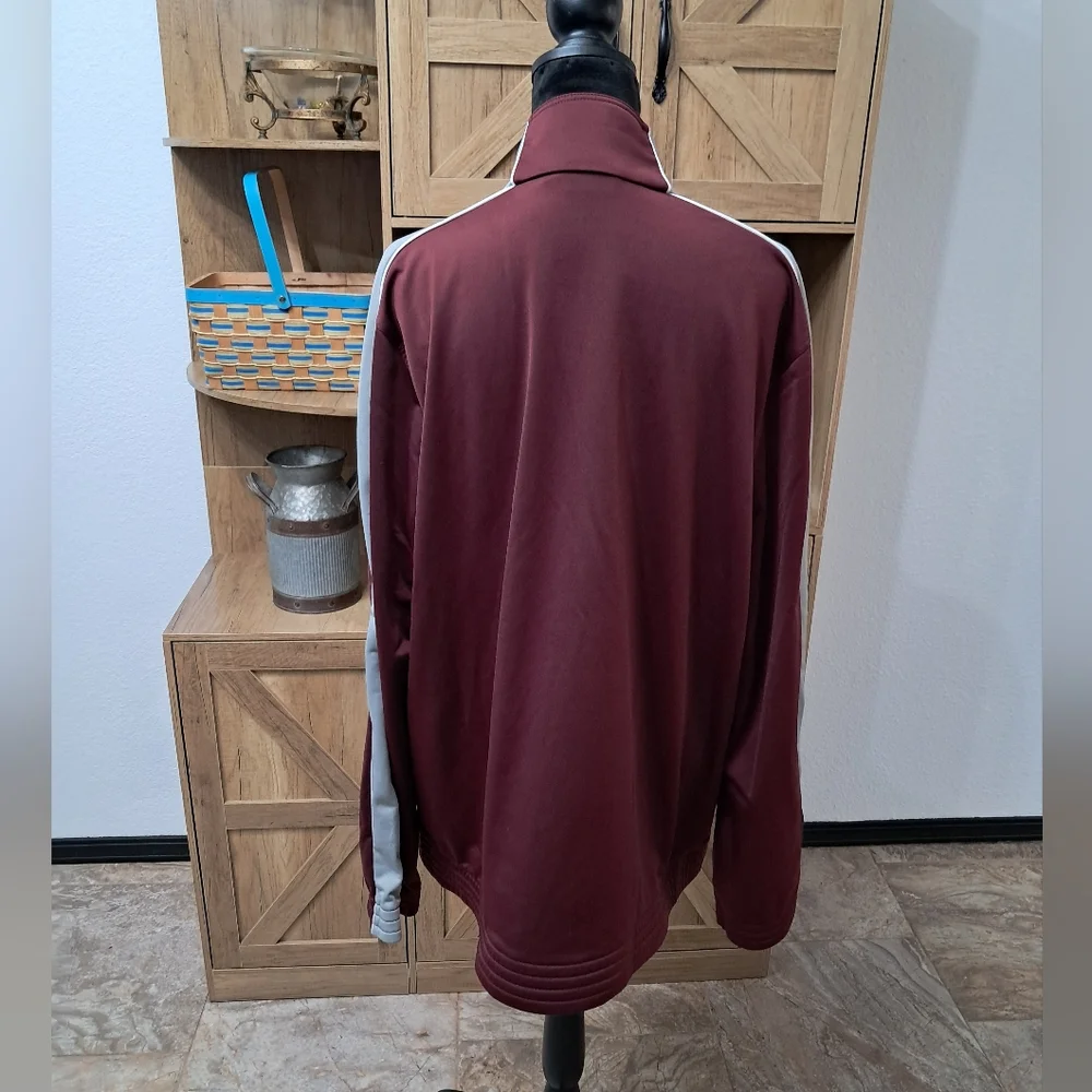 Puma TMC Nipsey Hussle T7 Full Zip Track Jacket Men’s Burgundy Gray Athleisure